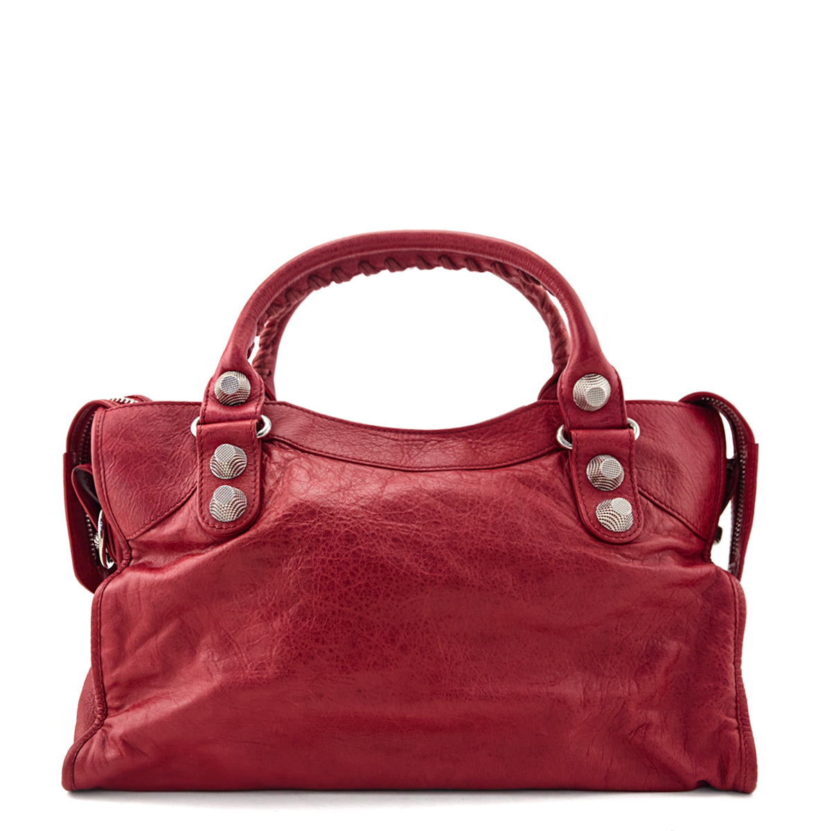 Balenciaga Tomato Agneau Giant 12 Silver Hardware City Bag - Love that Bag etc - Preowned Authentic Designer Handbags & Preloved Fashions