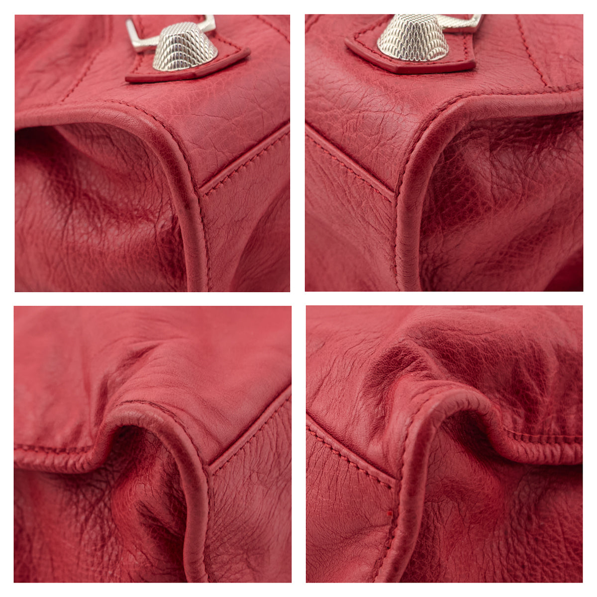 Balenciaga Tomato Agneau Giant 12 Silver Hardware City Bag - Love that Bag etc - Preowned Authentic Designer Handbags & Preloved Fashions
