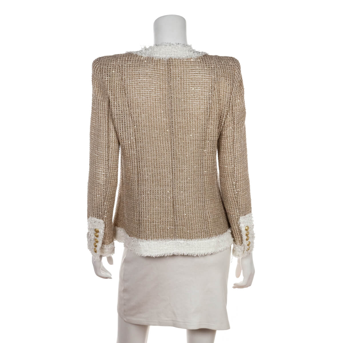 Balmain Beige Tweed Blazer Size S | FR 38 - Love that Bag etc - Preowned Authentic Designer Handbags & Preloved Fashions