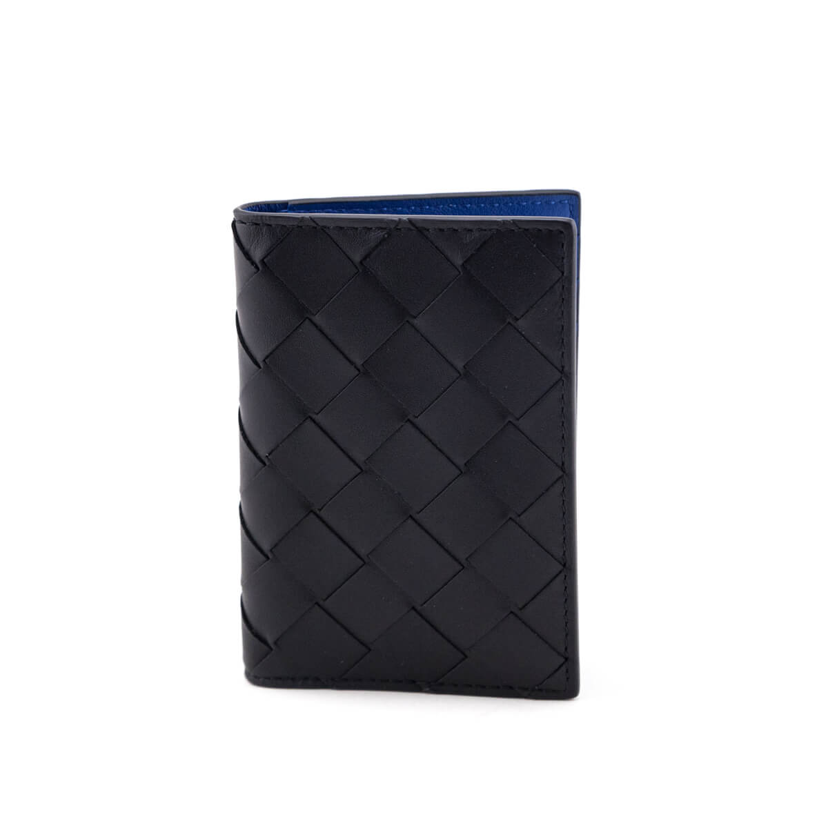 Bottega Veneta Ardoise & Deep Pacific Nappa Intrecciato Flap Card Case - Love that Bag etc - Preowned Authentic Designer Handbags & Preloved Fashions