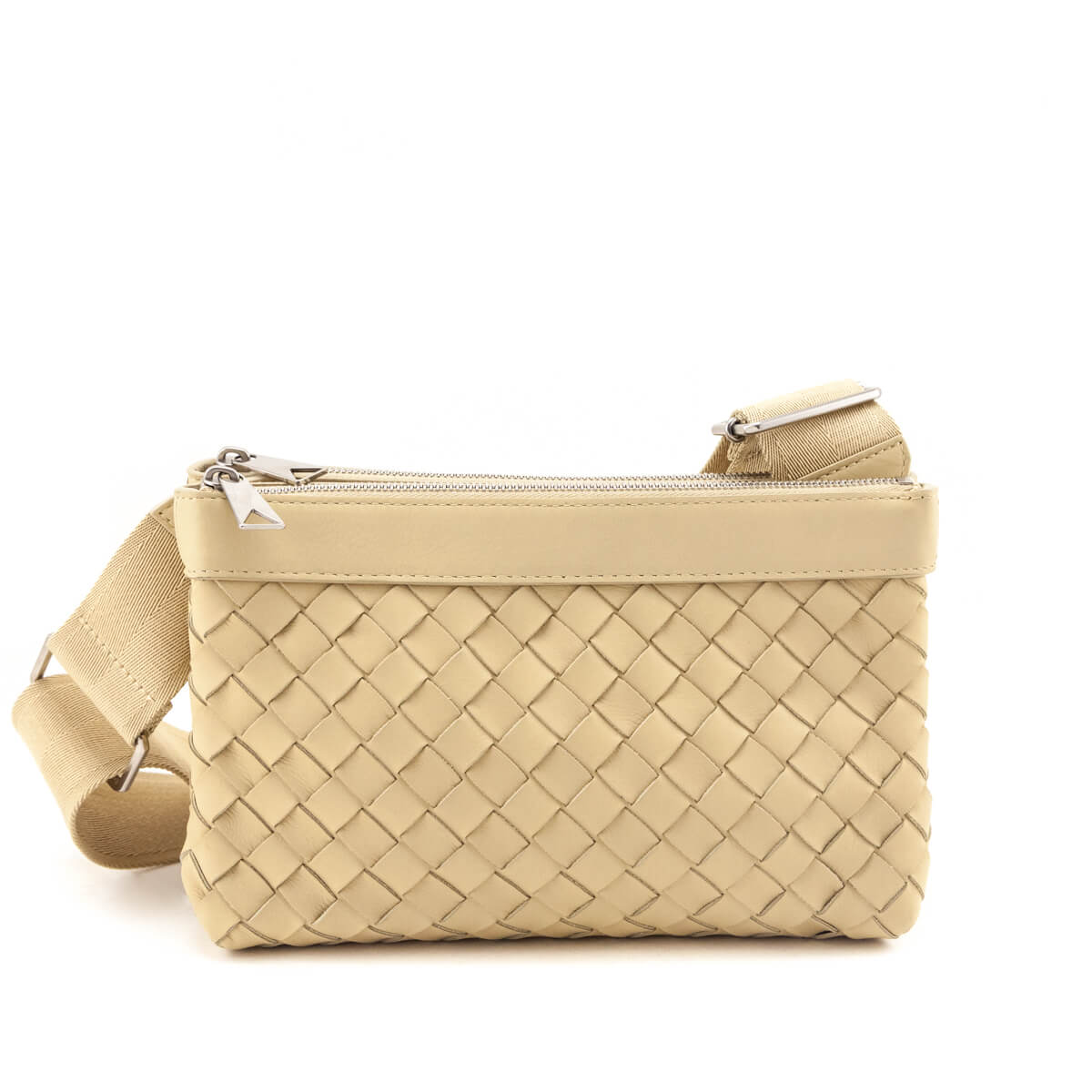 Bottega Veneta Beige Nappa Intrecciato Duo Bag