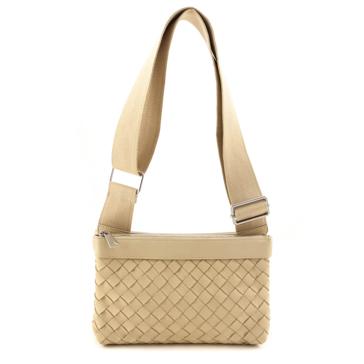 Bottega Veneta Beige Nappa Intrecciato Duo Bag