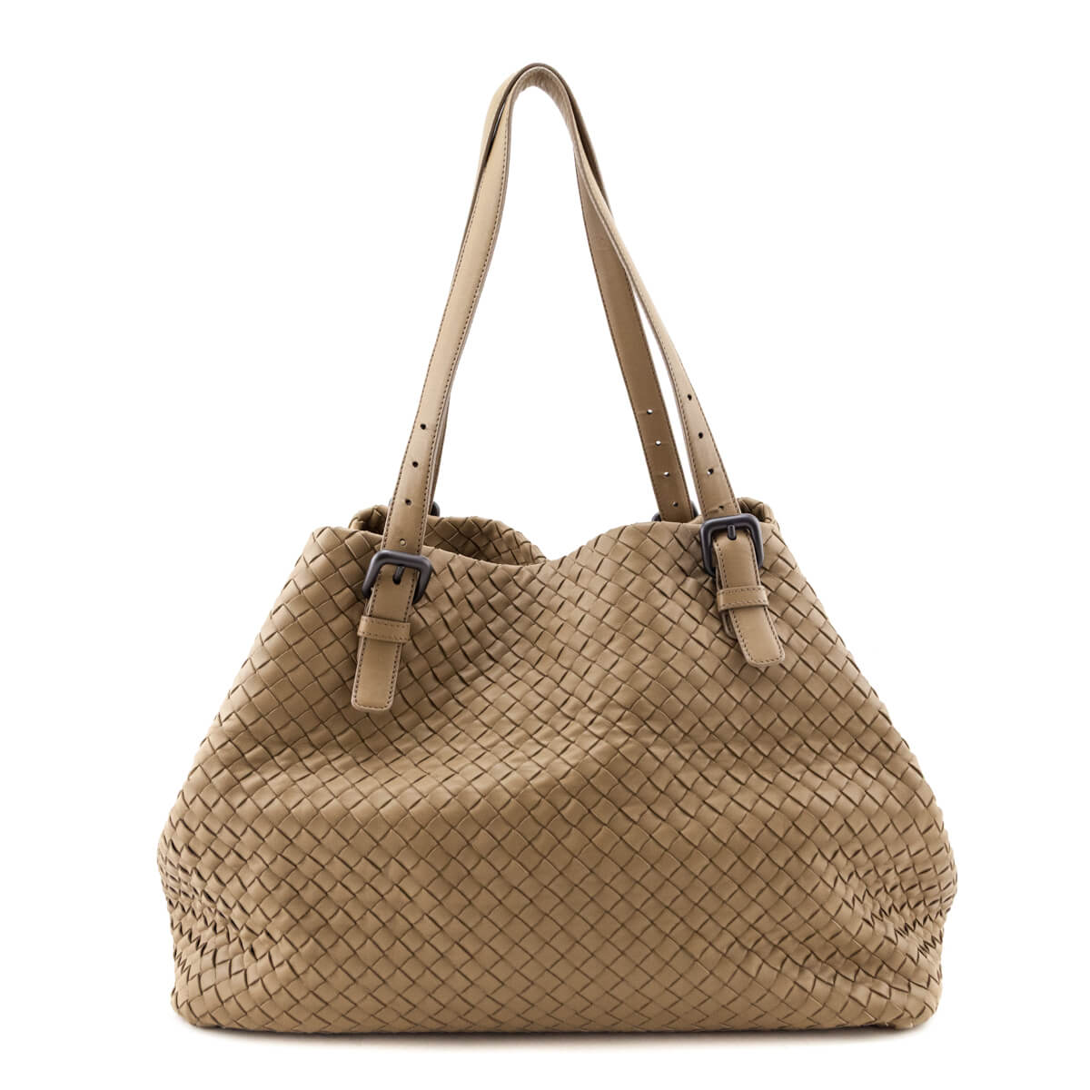 Bottega Veneta Beige Nappa Intrecciato Large Cesta Tote