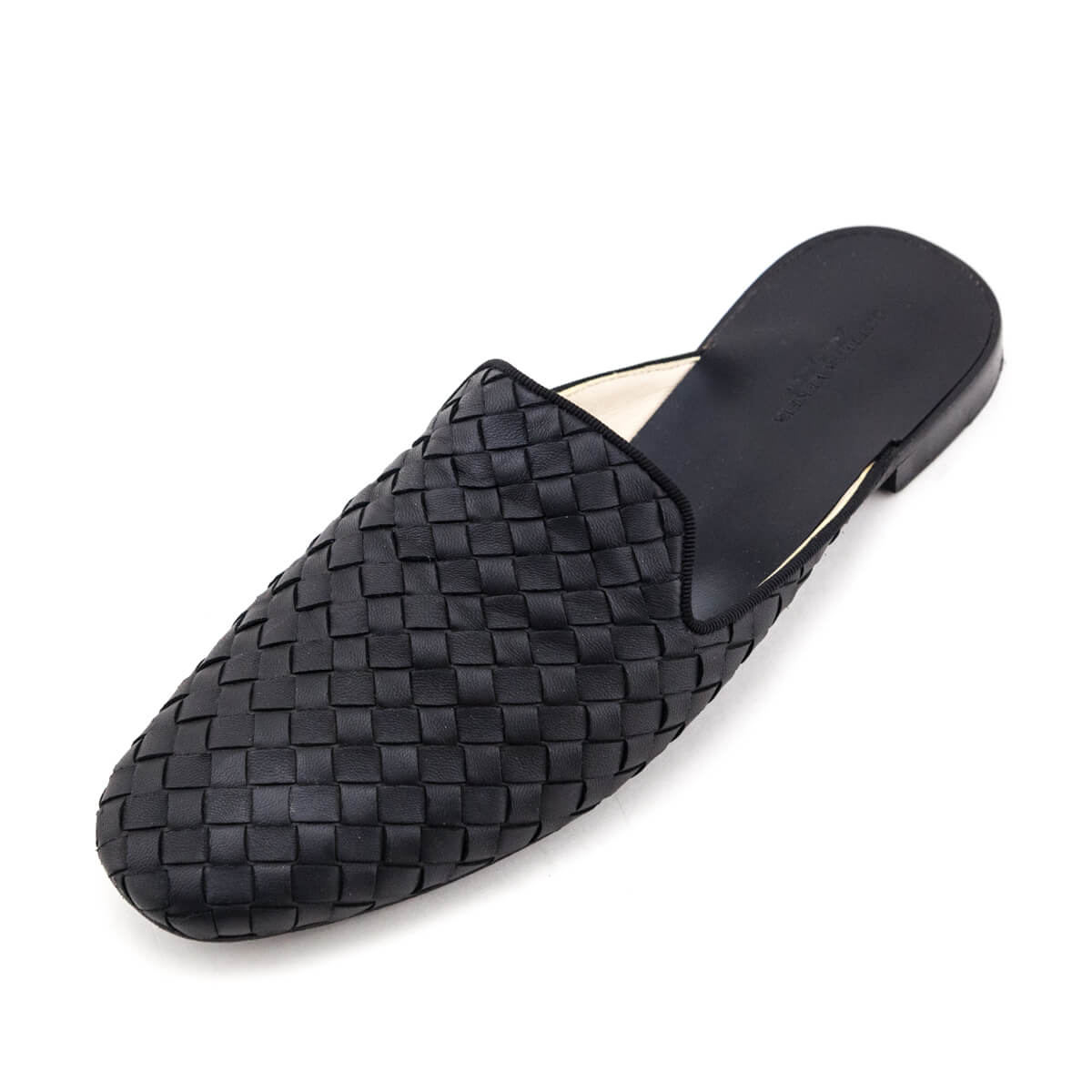 Bottega Veneta Black Intrecciato Weave Mules Shop luxury for