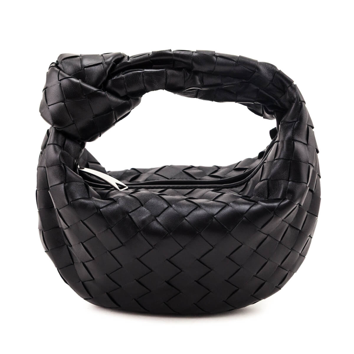 Bottega Veneta Black Nappa Intrecciato Mini Jodie - Love that Bag etc - Preowned Authentic Designer Handbags & Preloved Fashions