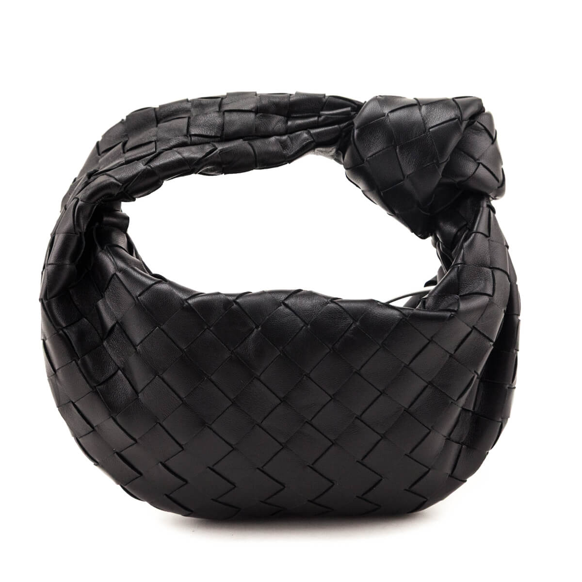 Bottega Veneta Black Nappa Intrecciato Mini Jodie - Love that Bag etc - Preowned Authentic Designer Handbags & Preloved Fashions