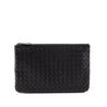 Bottega Veneta Black Nappa & Snakeskin Intrecciato Medium Zip Pouch - Love that Bag etc - Preowned Authentic Designer Handbags & Preloved Fashions