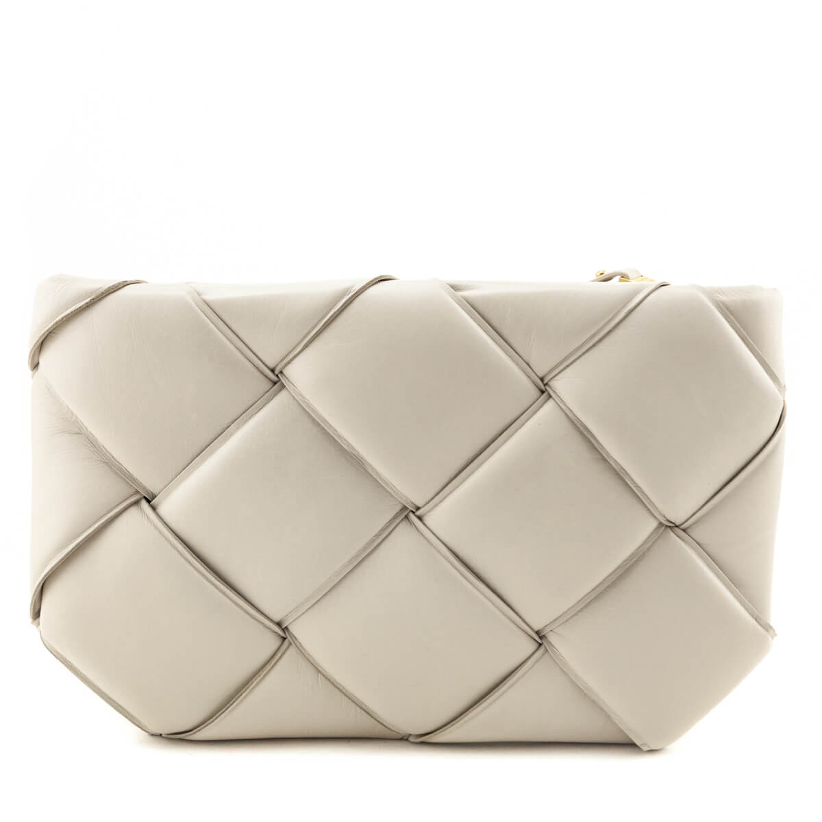 Bottega Veneta Bone Maxi Weave Quilted Pouch
