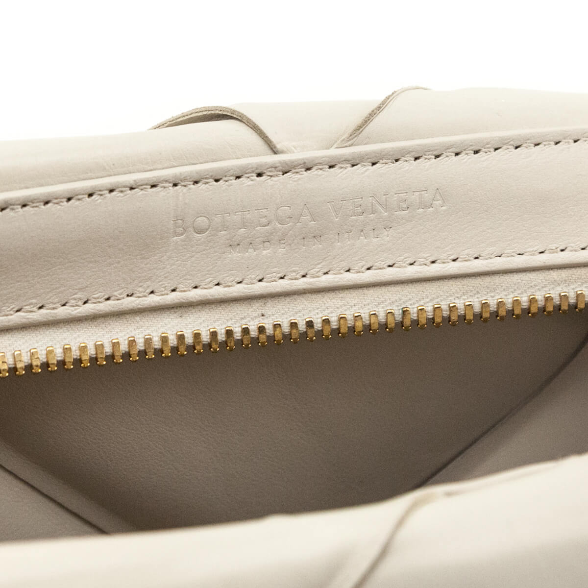 Bottega Veneta Bone Maxi Weave Quilted Pouch