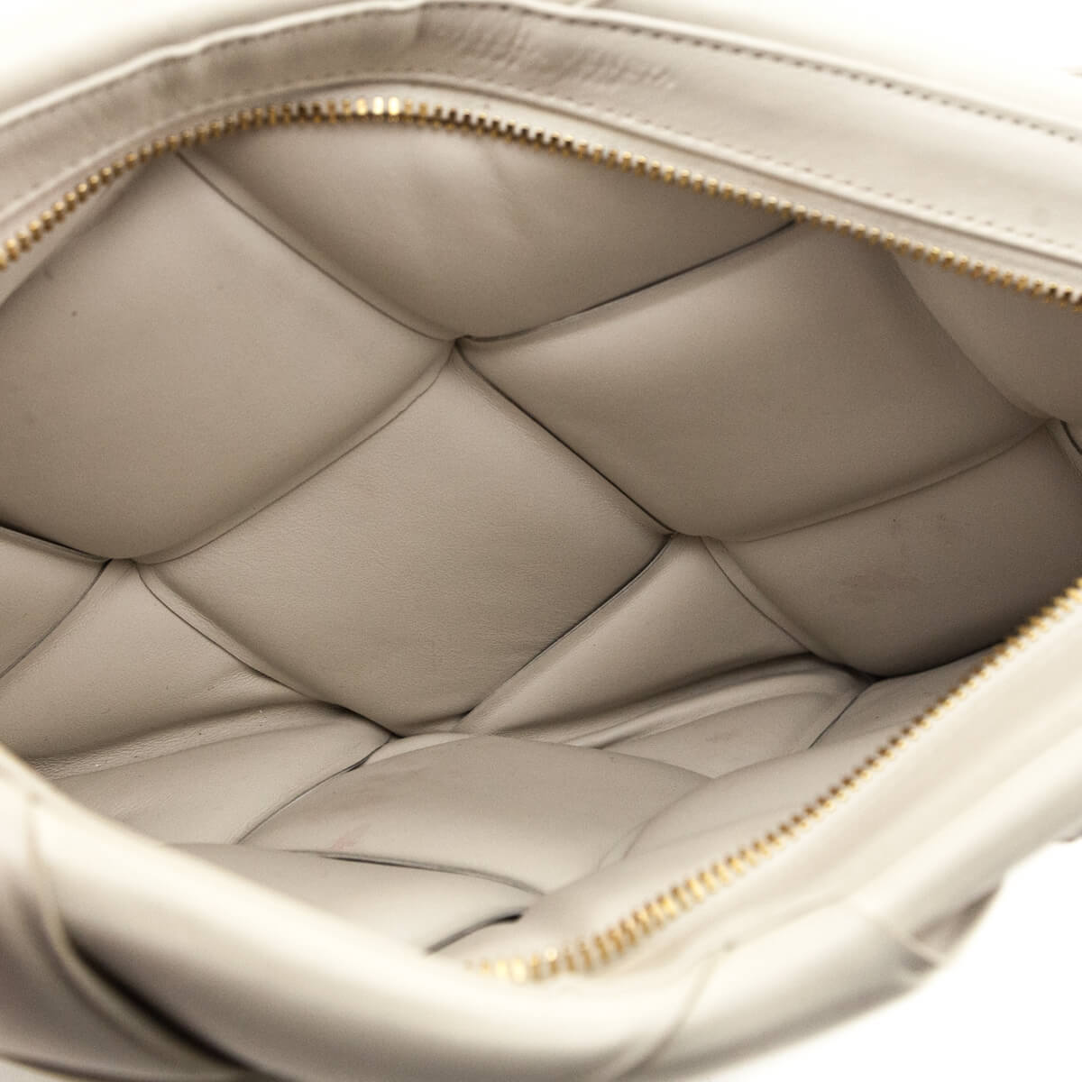 Bottega Veneta Bone Maxi Weave Quilted Pouch