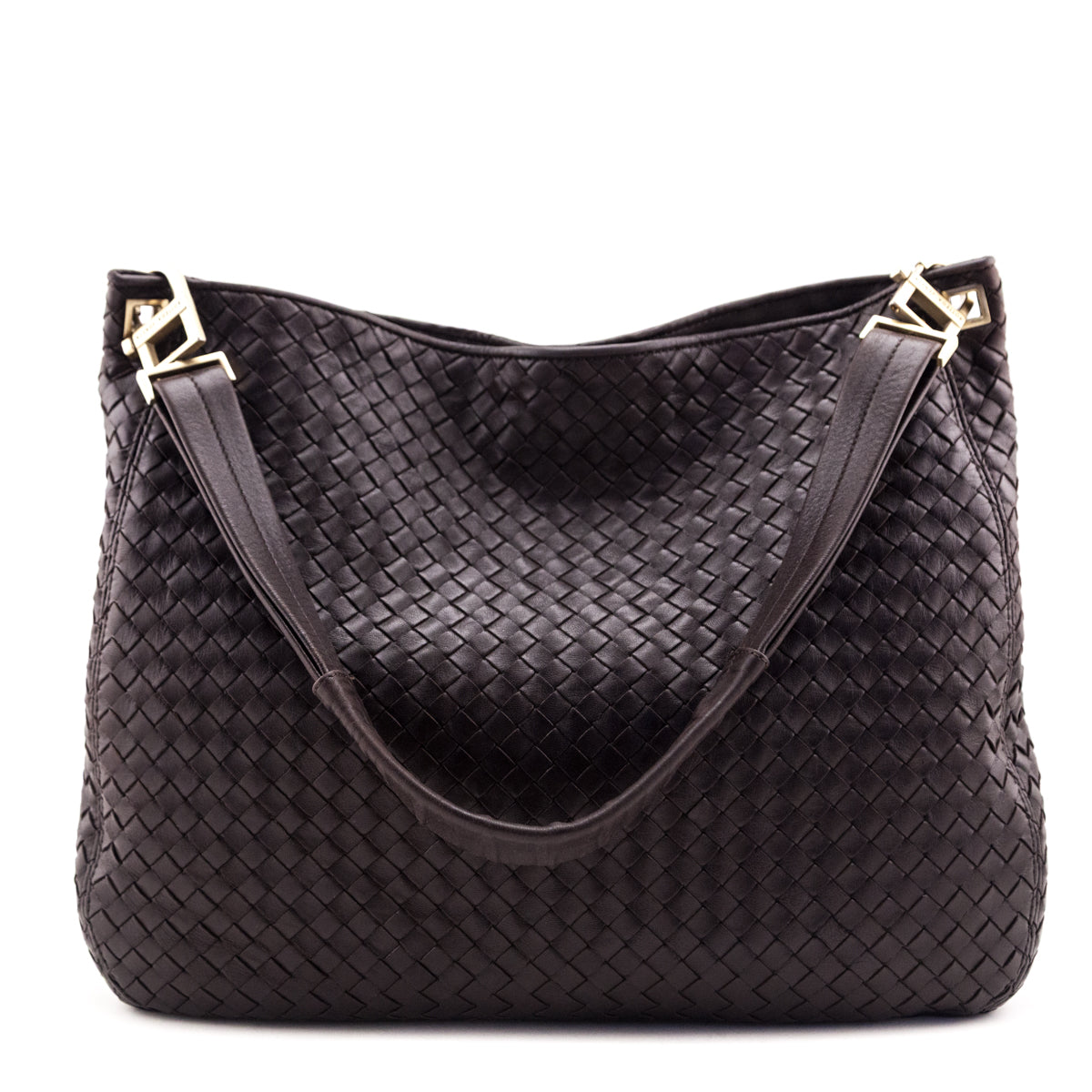 Bottega Veneta Brown Intrecciato Hobo Shoulder Bag