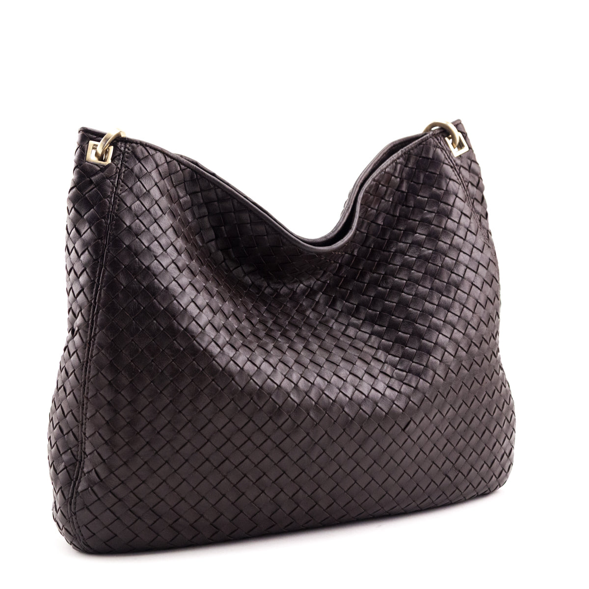 Bottega Veneta Brown Intrecciato Hobo Shoulder Bag
