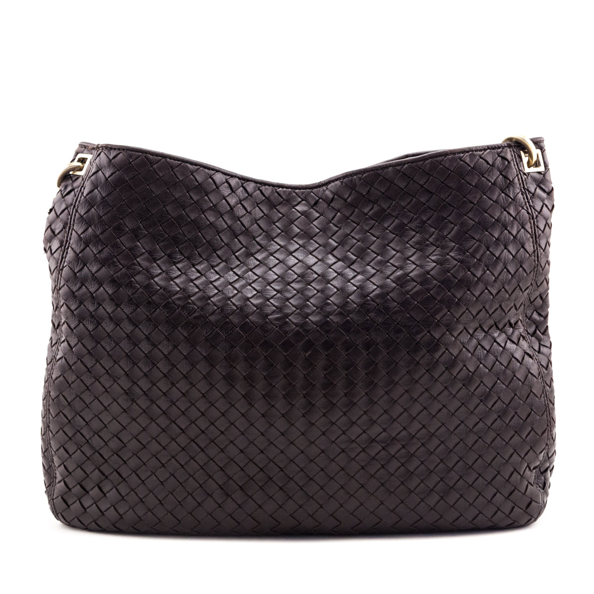 Bottega Veneta Brown Intrecciato Hobo Shoulder Bag