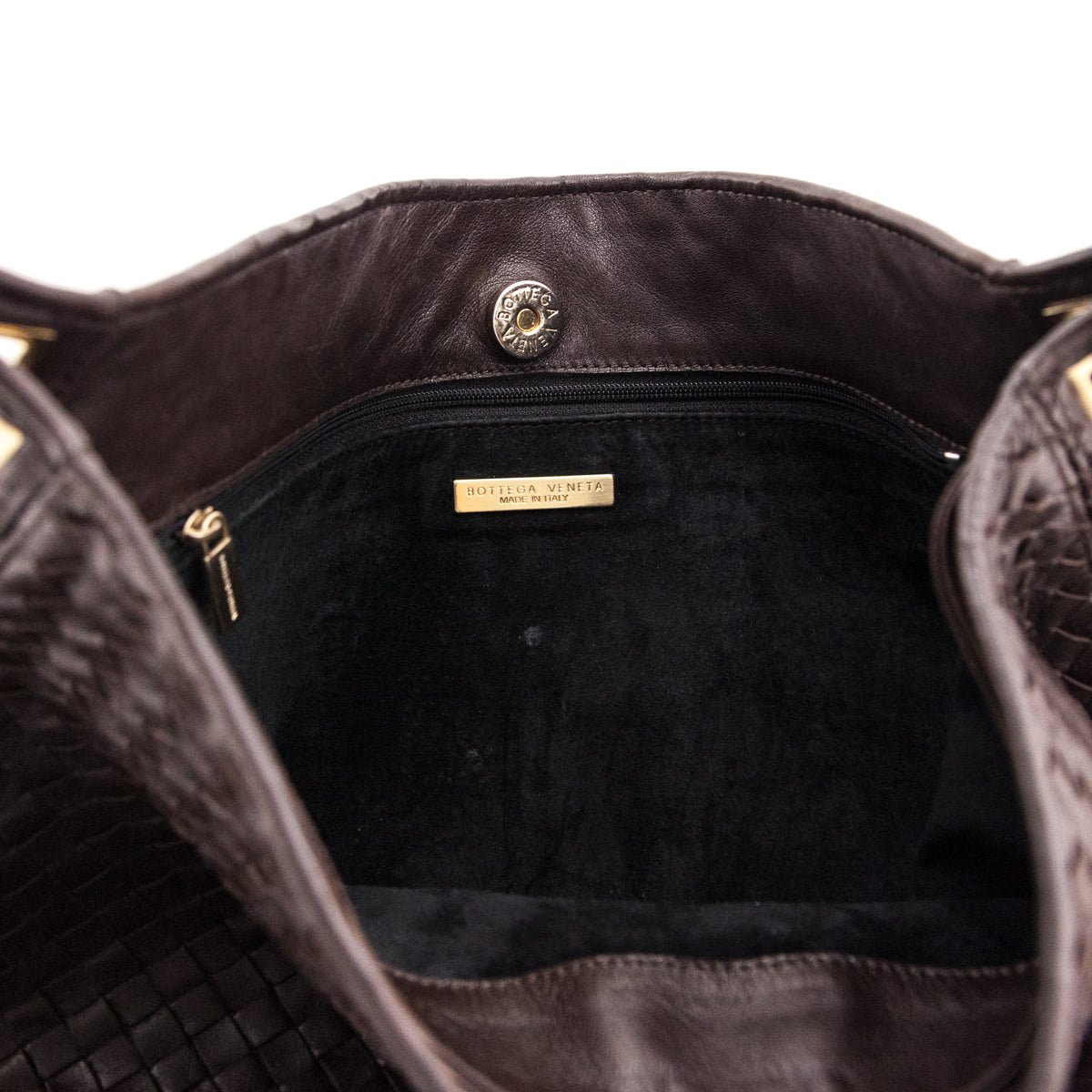 Bottega Veneta Brown Intrecciato Hobo Shoulder Bag