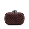 Bottega Veneta Burgundy Karung Intrecciato Knot Clutch - Love that Bag etc - Preowned Authentic Designer Handbags & Preloved Fashions