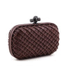 Bottega Veneta Burgundy Karung Intrecciato Knot Clutch - Love that Bag etc - Preowned Authentic Designer Handbags & Preloved Fashions