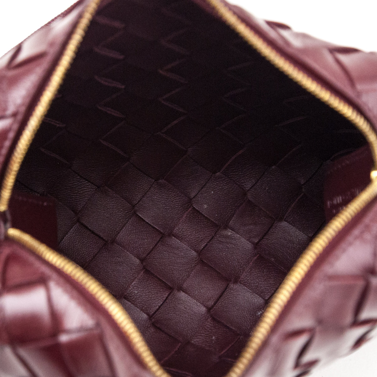 Bottega Veneta Burgundy Nappa Intrecciato Knot Mini Loop Camera Bag