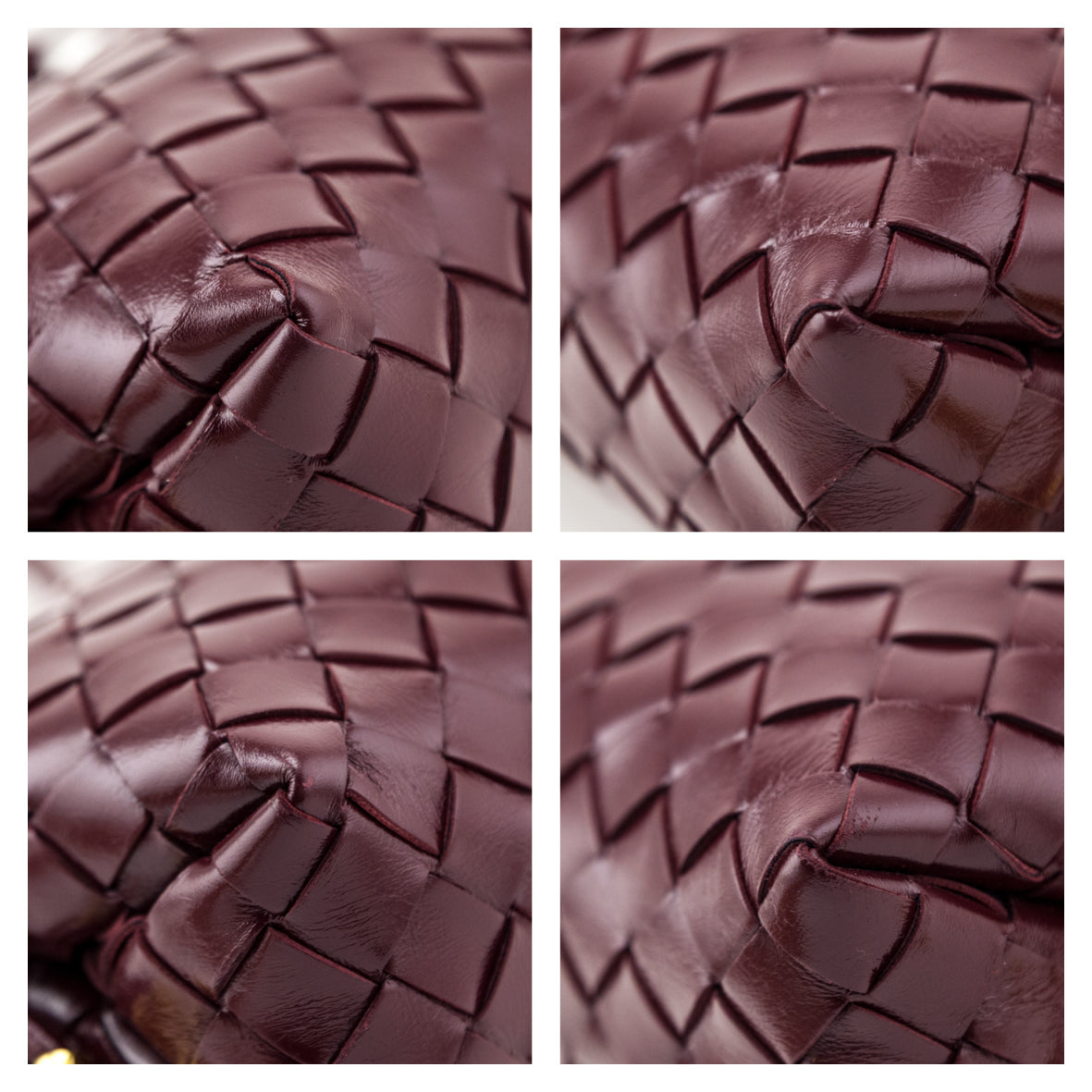 Bottega Veneta Burgundy Nappa Intrecciato Knot Mini Loop Camera Bag