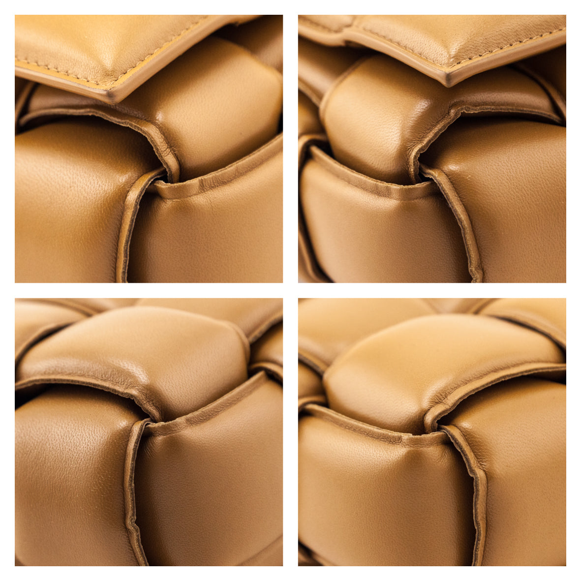 Bottega Veneta Camel Nappa Maxi Intreccio Padded Cassette Crossbody Bag - Love that Bag etc - Preowned Authentic Designer Handbags & Preloved Fashions
