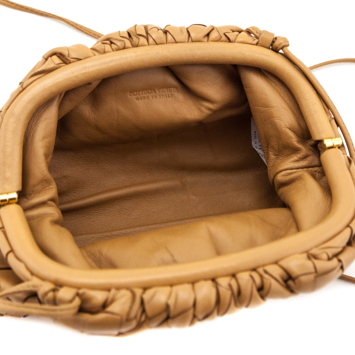 Bottega Veneta Caramel Intrecciato The Mini Pouch