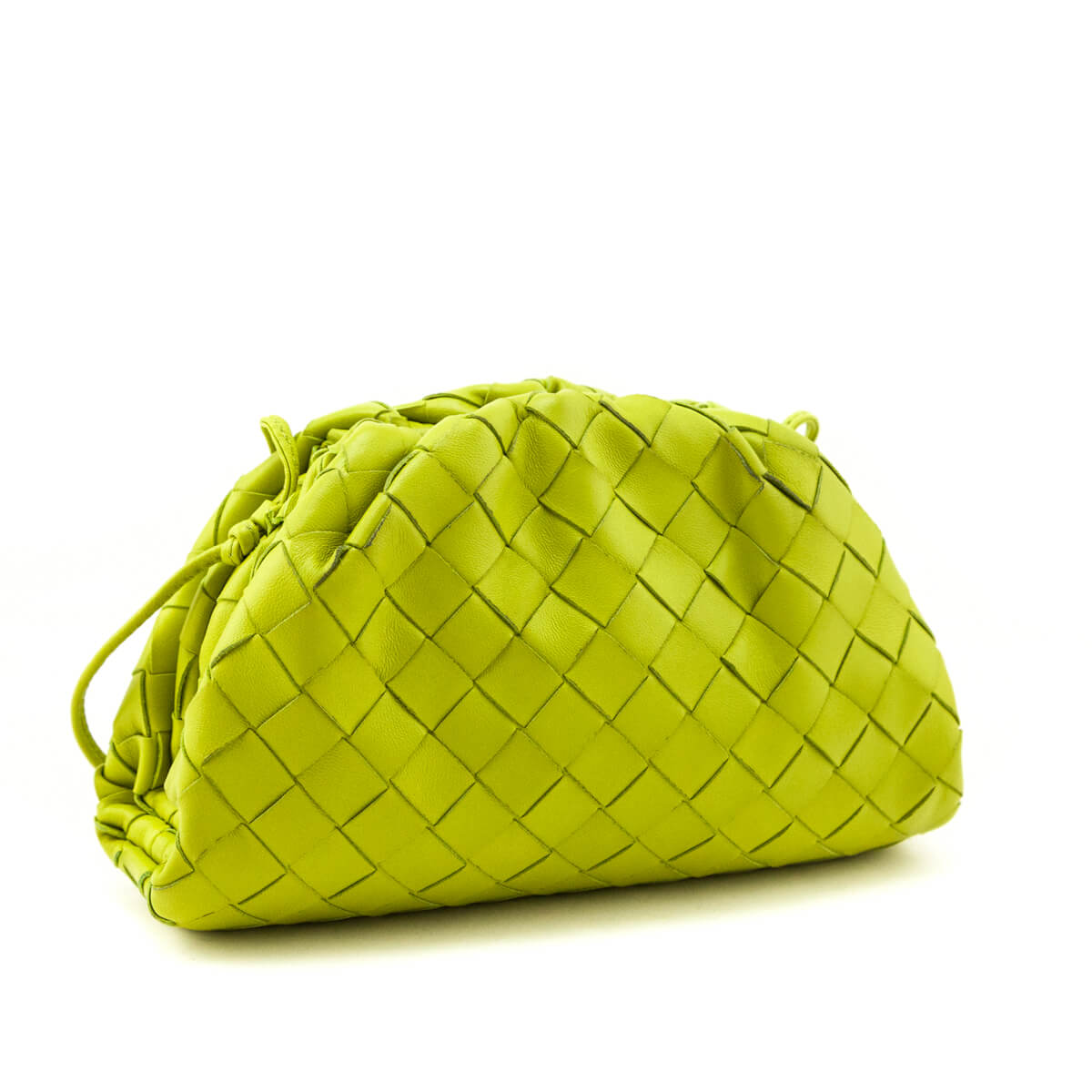 Bottega Veneta Kiwi Nappa Intrecciato The Mini Pouch - Love that Bag etc - Preowned Authentic Designer Handbags & Preloved Fashions