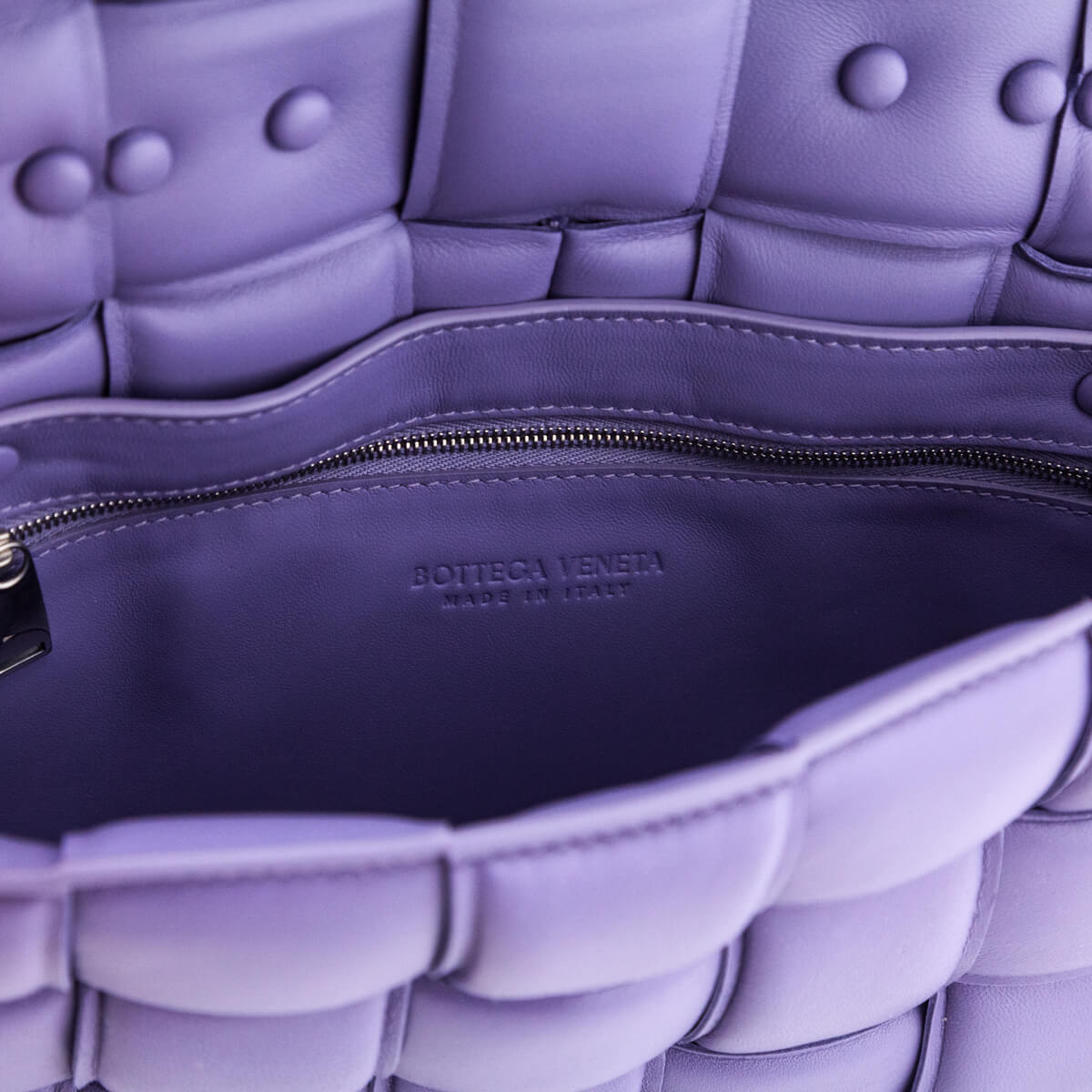 Bottega Veneta Chain Cassette Crossbody Bag Lavender in Lambskin Leather  with Silver-tone - US