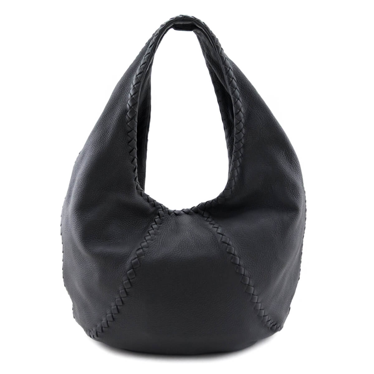 Bottega Veneta Light Gray Cervo Deerskin Large Hobo