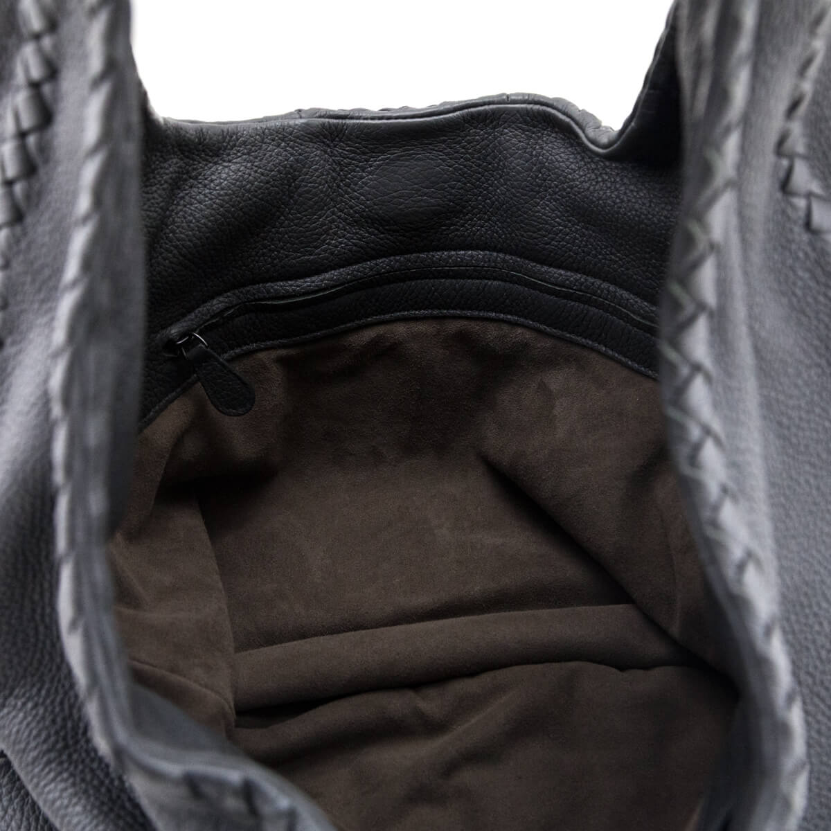 Bottega Veneta Light Gray Cervo Deerskin Large Hobo