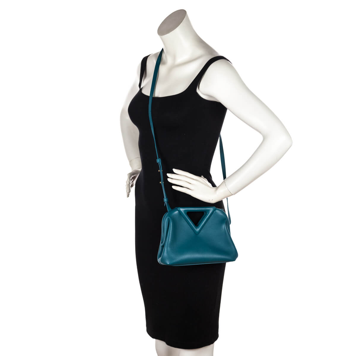 Bottega Veneta Mallard Calfskin Small The Point Triangle Bag - Love that Bag etc - Preowned Authentic Designer Handbags & Preloved Fashions