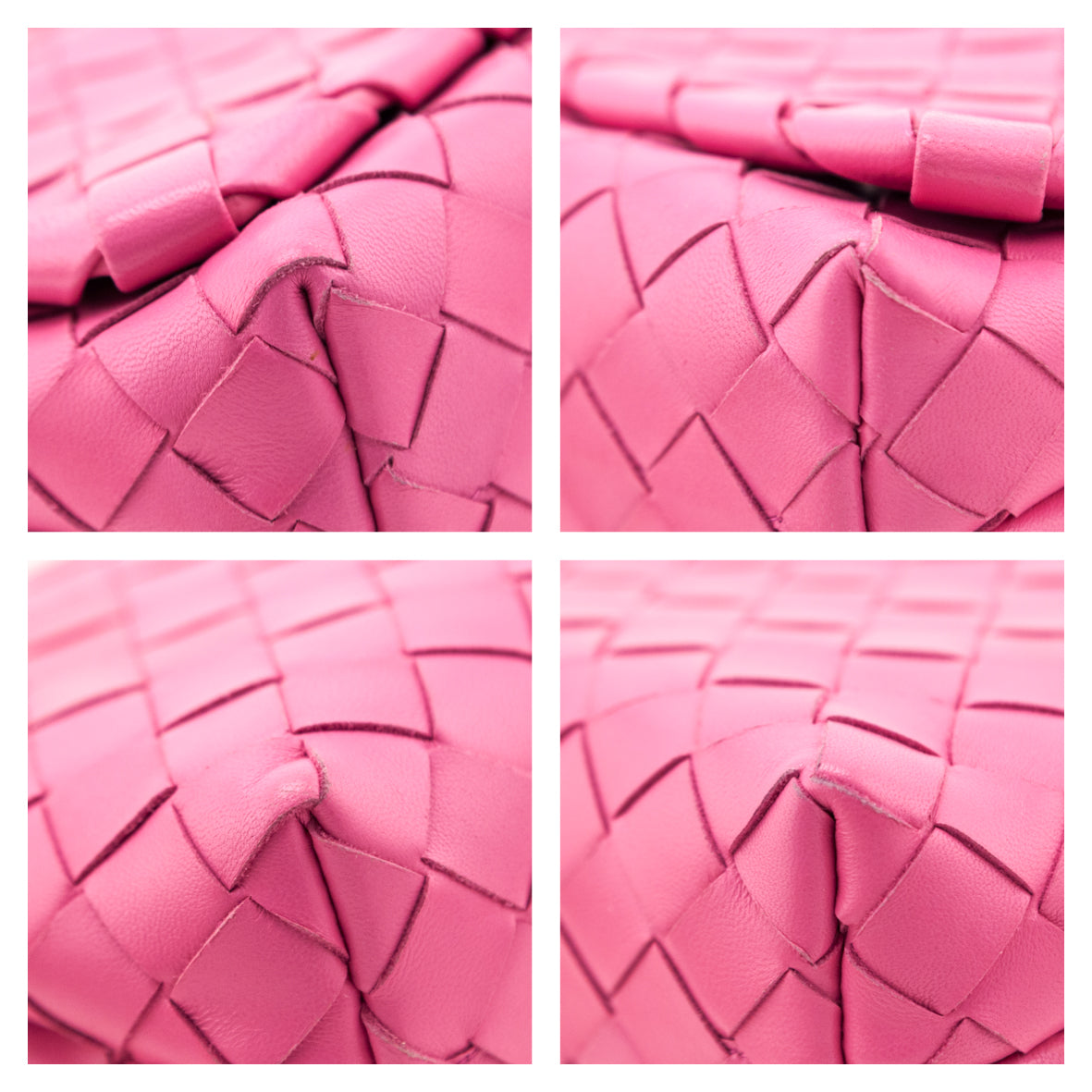 Bottega Veneta Pink Intrecciato Small Flap Crossbody
