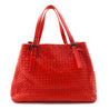 Bottega Veneta Red Nappa Intrecciato Large Cesta Tote - Love that Bag etc - Preowned Authentic Designer Handbags & Preloved Fashions