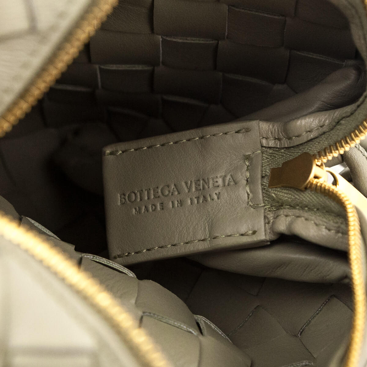 Bottega Veneta Travertine Nappa Intrecciato Mini Loop Bag - Love that Bag etc - Preowned Authentic Designer Handbags & Preloved Fashions