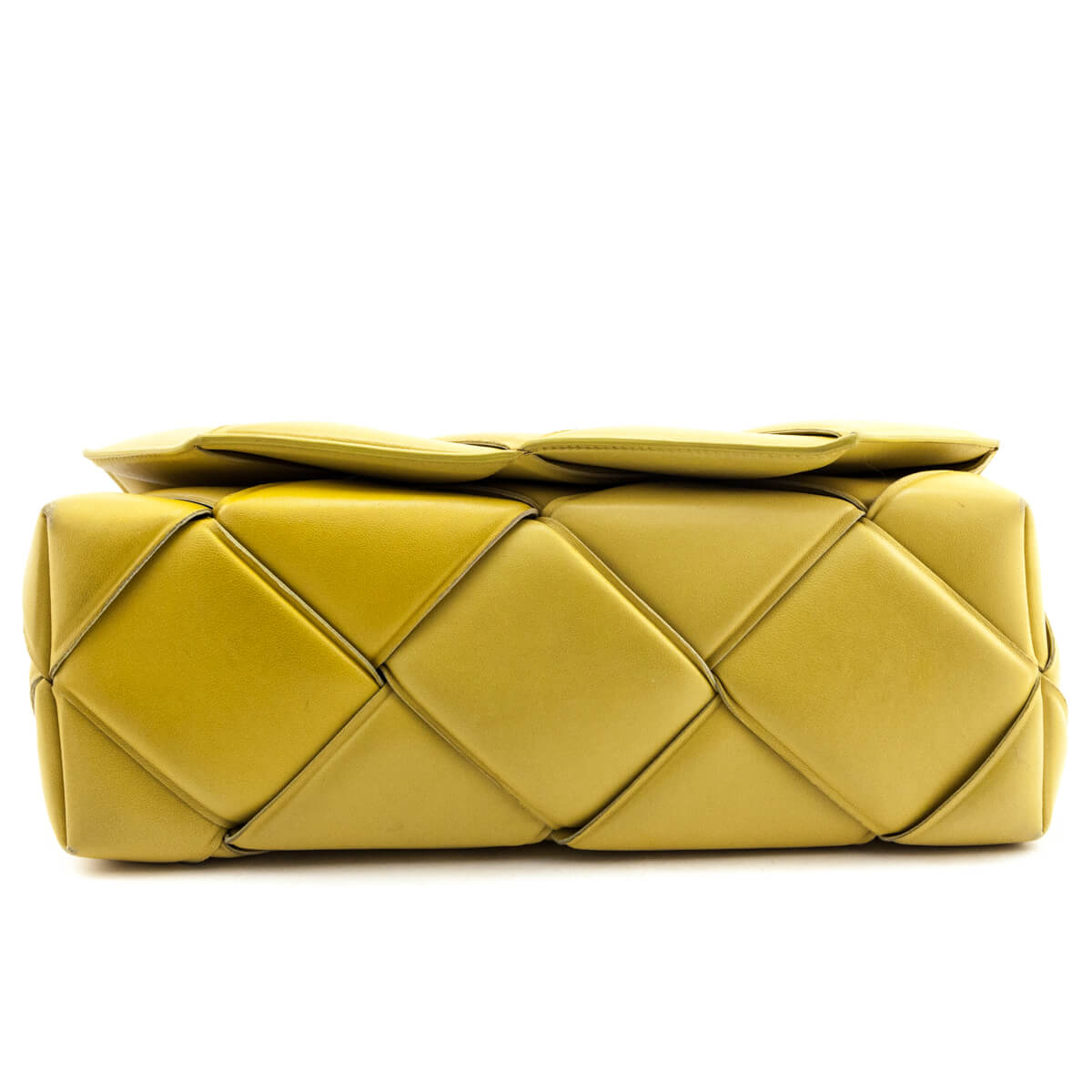 Bottega Veneta Yellow Maxi Intreccio Padded Top Handle Bag - Love that Bag etc - Preowned Authentic Designer Handbags & Preloved Fashions