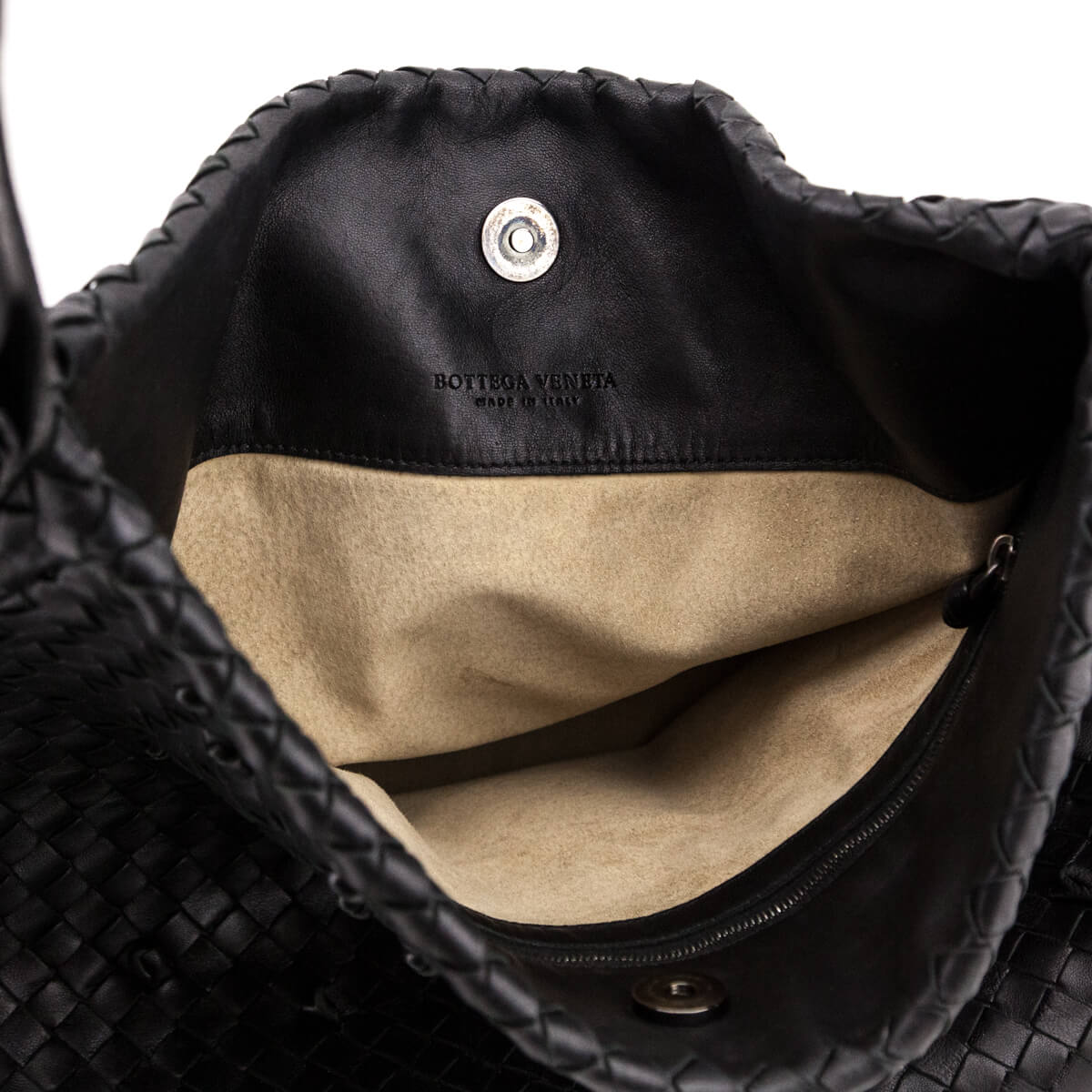 Bottega Veneta Black Nappa Intrecciato Naruto Knot Shoulder Bag - Love that Bag etc - Preowned Authentic Designer Handbags & Preloved Fashions