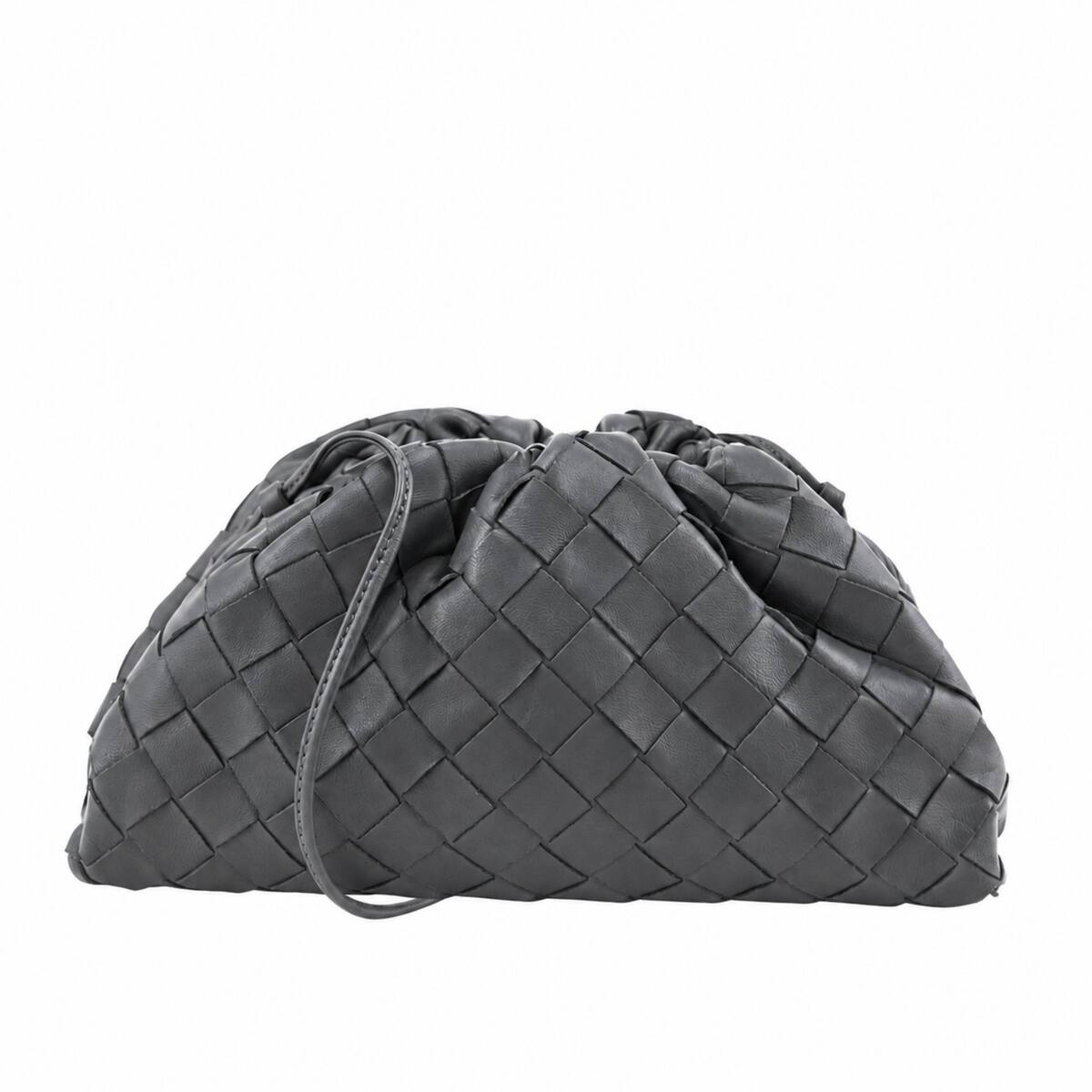 Bottega Veneta Grey Nappa Intrecciato The Mini Pouch - Love that Bag etc - Preowned Authentic Designer Handbags & Preloved Fashions