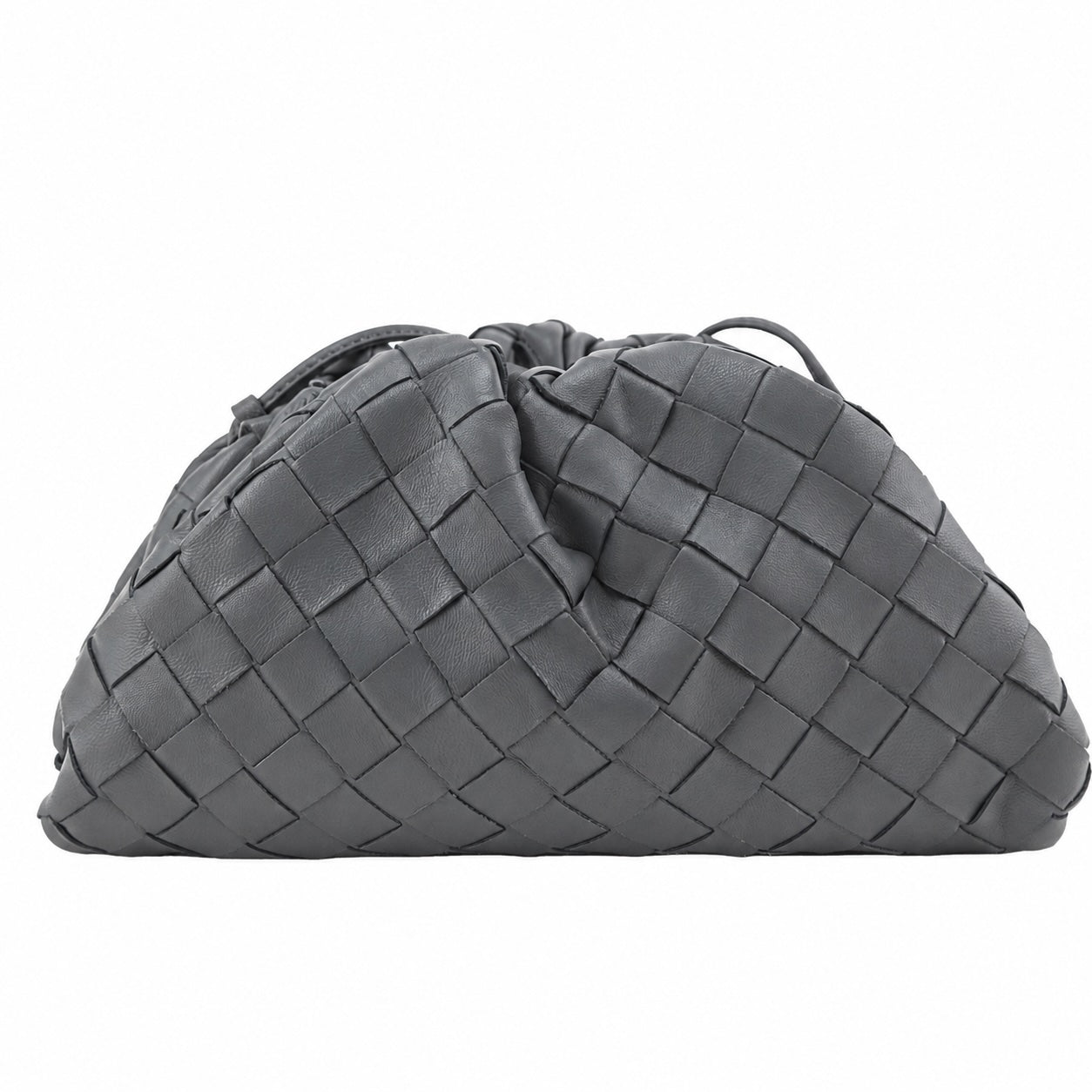 Bottega Veneta Grey Nappa Intrecciato The Mini Pouch - Love that Bag etc - Preowned Authentic Designer Handbags & Preloved Fashions