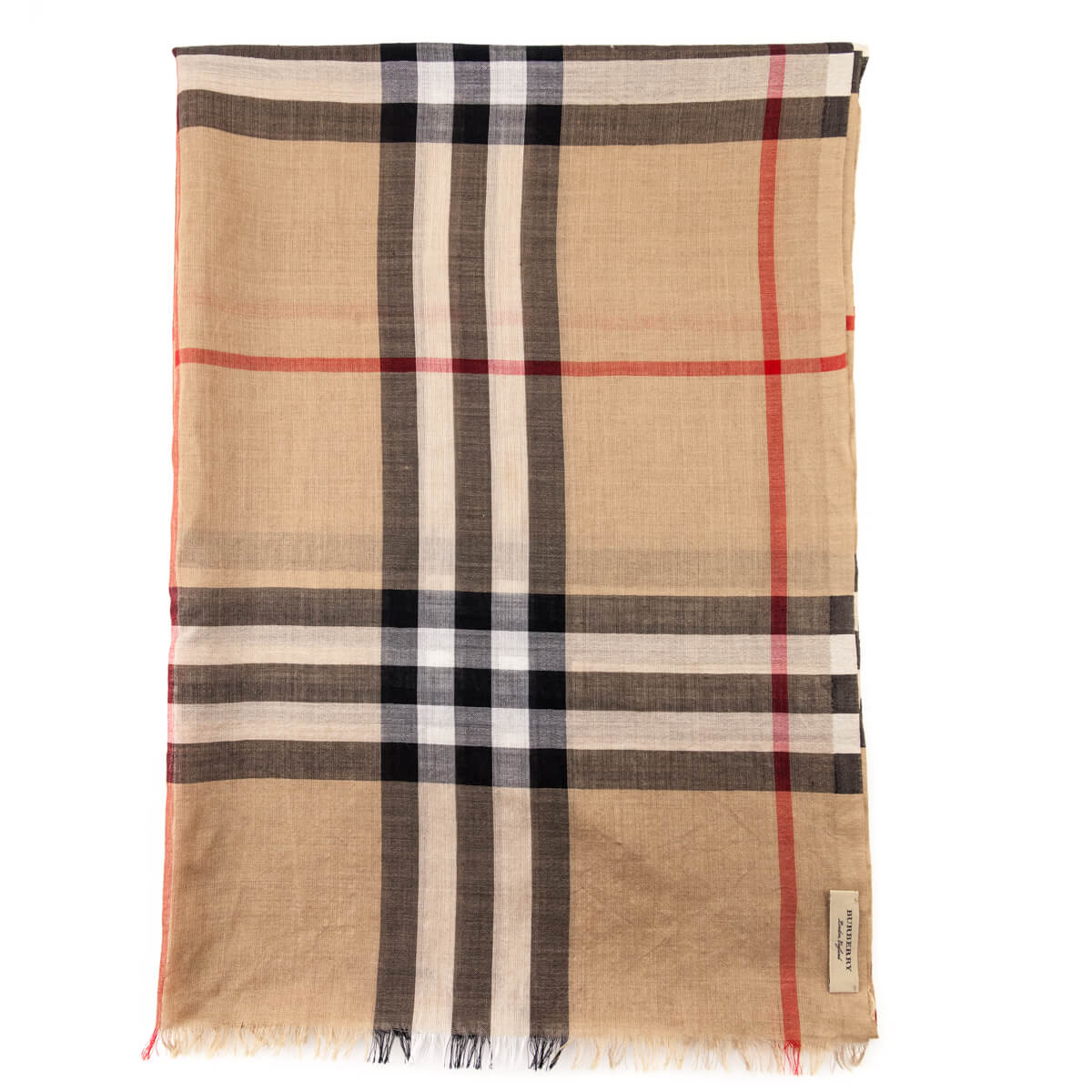Burberry Beige Wool & Silk House Check Scarf - Love that Bag etc - Preowned Authentic Designer Handbags & Preloved Fashions