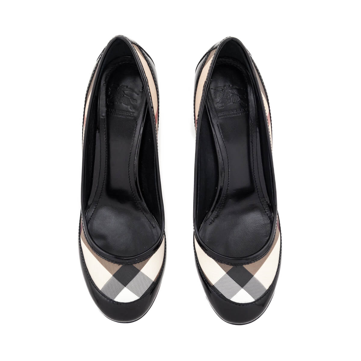 Burberry Black Patent & Nova Check Pumps Size US 9 | EU 39 - Love that Bag etc - Preowned Authentic Designer Handbags & Preloved Fashions