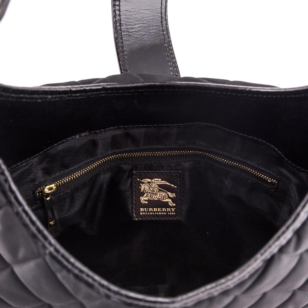 Burberry Black Quilted Leather Brook Hobo Bag 41bur122