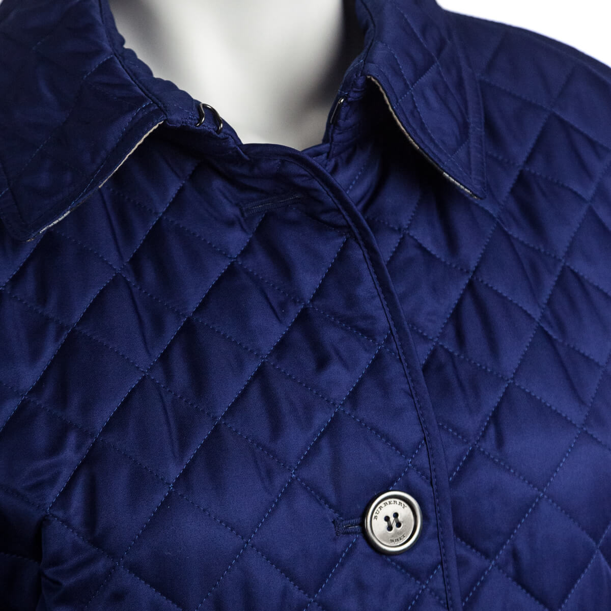 Burberry Blue Quilted Jacket Size XL - Love that Bag etc - Preowned Authentic Designer Handbags & Preloved Fashions