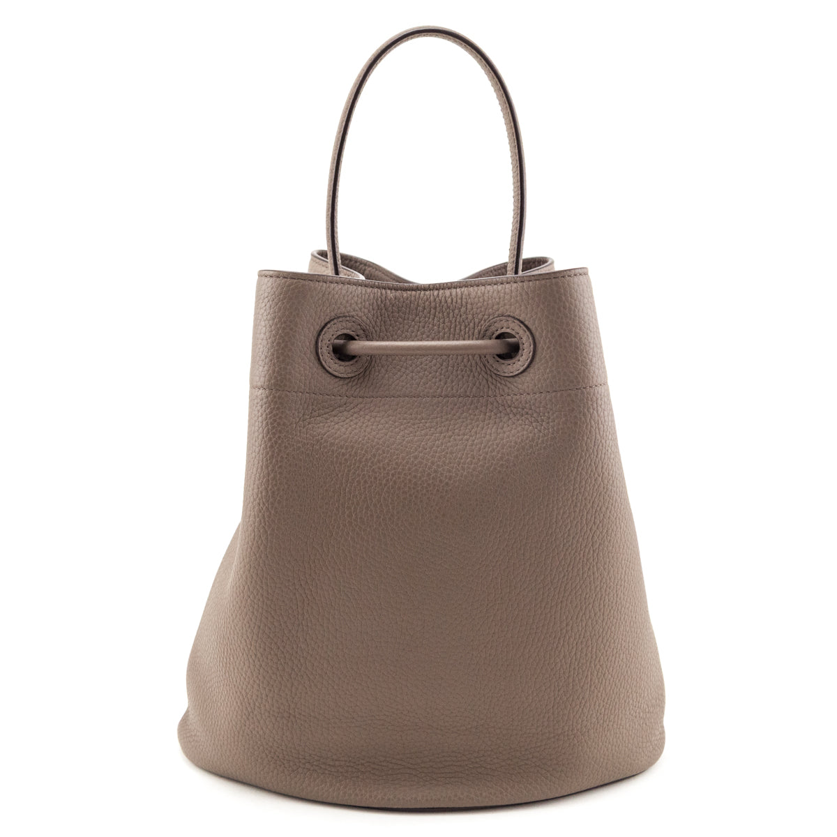 Burberry Light Saddle Brown Grainy Calfskin Small TB Drawstring Bucket - Love that Bag etc - Preowned Authentic Designer Handbags & Preloved Fashions