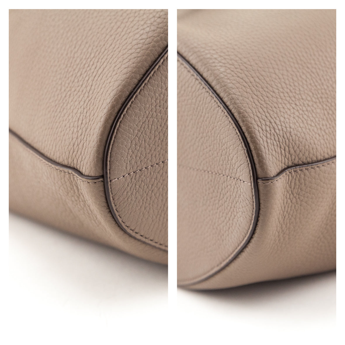 Burberry Light Saddle Brown Grainy Calfskin Small TB Drawstring Bucket - Love that Bag etc - Preowned Authentic Designer Handbags & Preloved Fashions