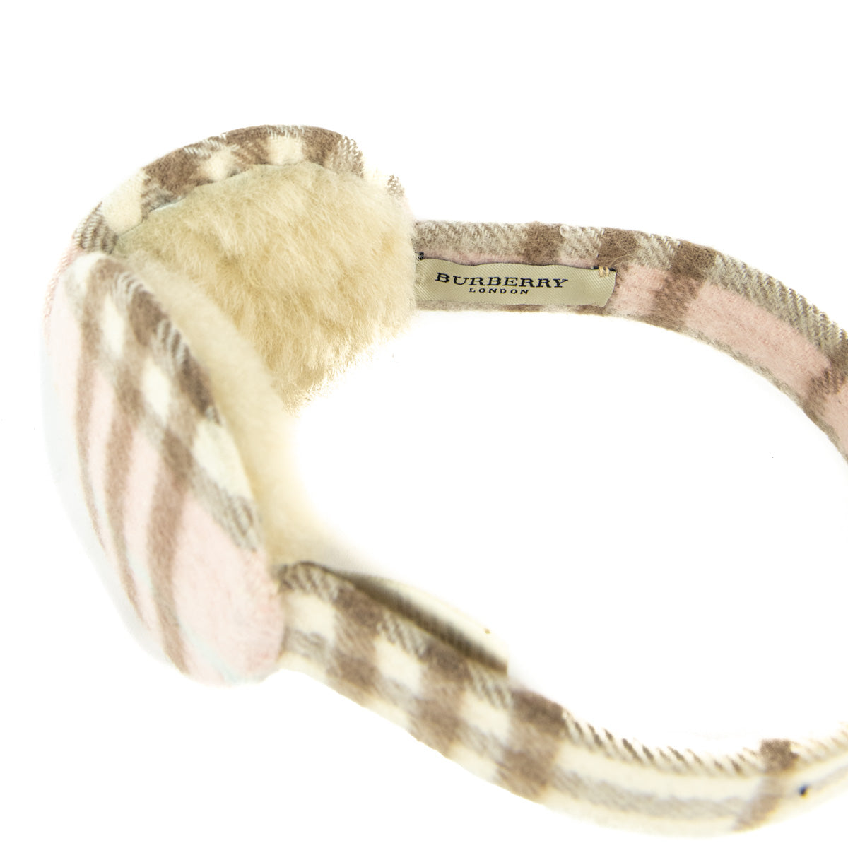 Burberry Pink Cashmere Check Ear Muffs - Love that Bag etc - Preowned Authentic Designer Handbags & Preloved Fashions