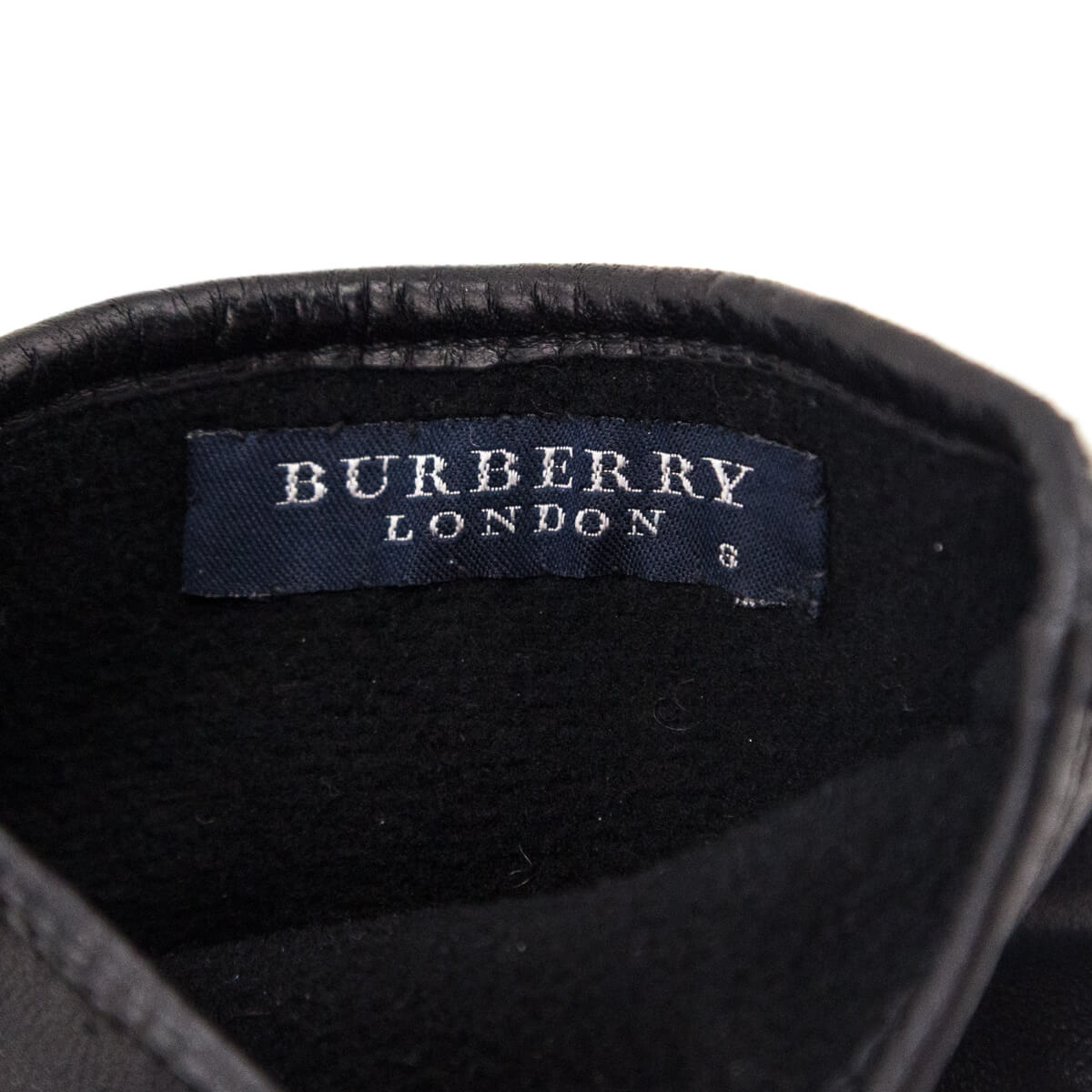 Burberry London Wool & Leather Check Gloves