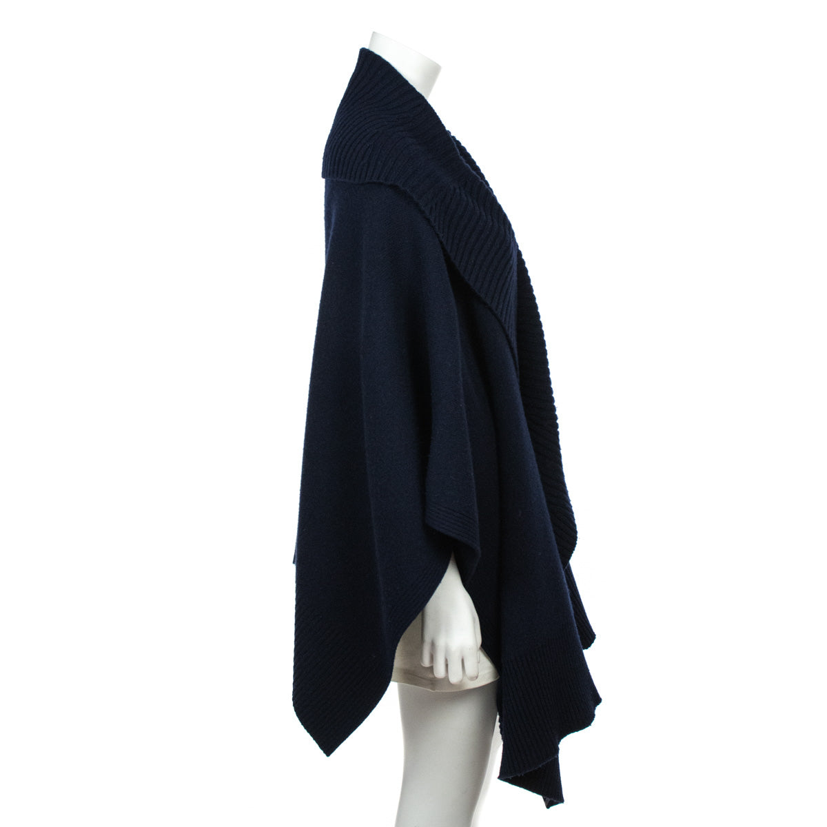 Burberry Navy Wool & Cashmere Knit Cape - Love that Bag etc - Preowned Authentic Designer Handbags & Preloved Fashions