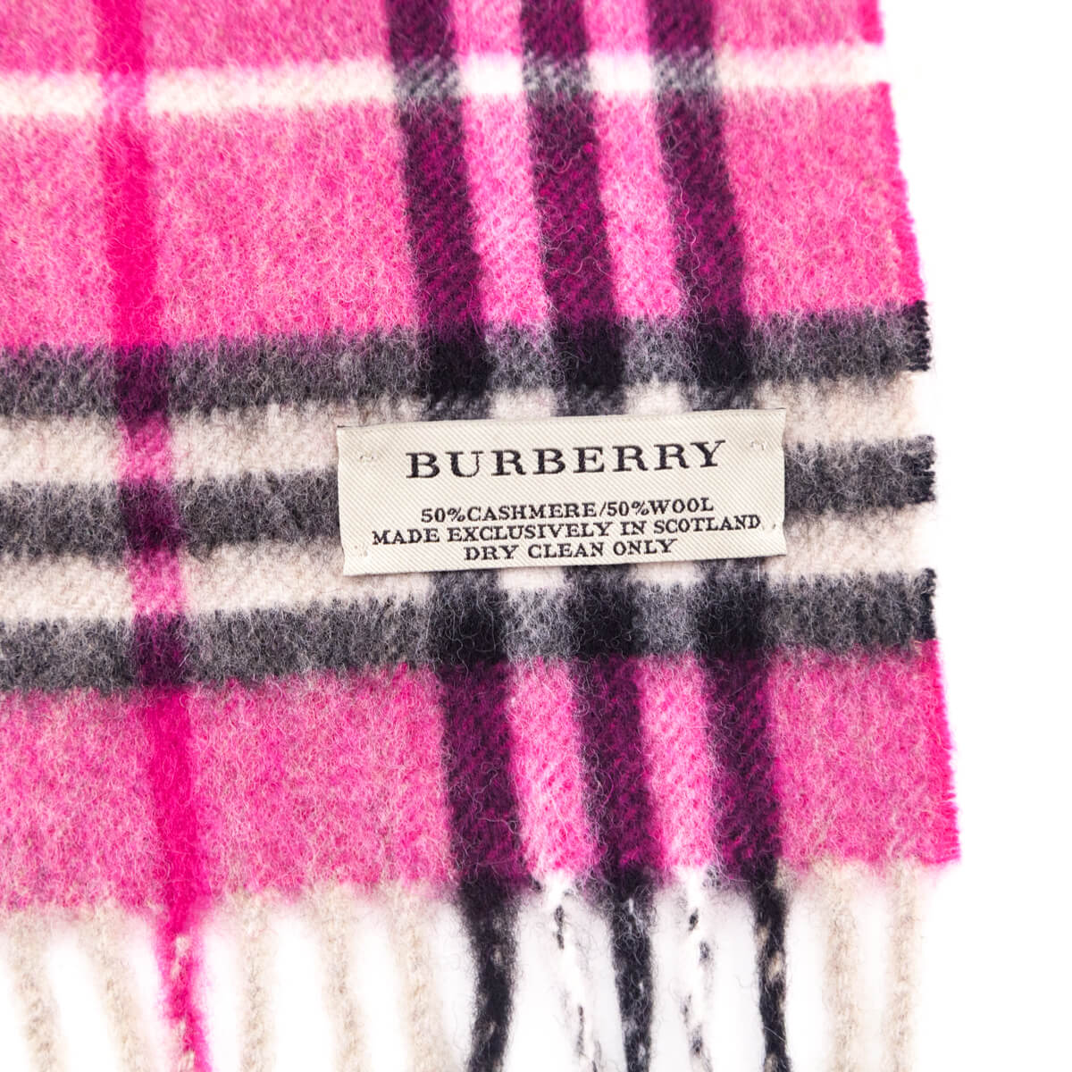 Burberry Pink Cashmere & Wool Check Scarf - Love that Bag etc - Preowned Authentic Designer Handbags & Preloved Fashions