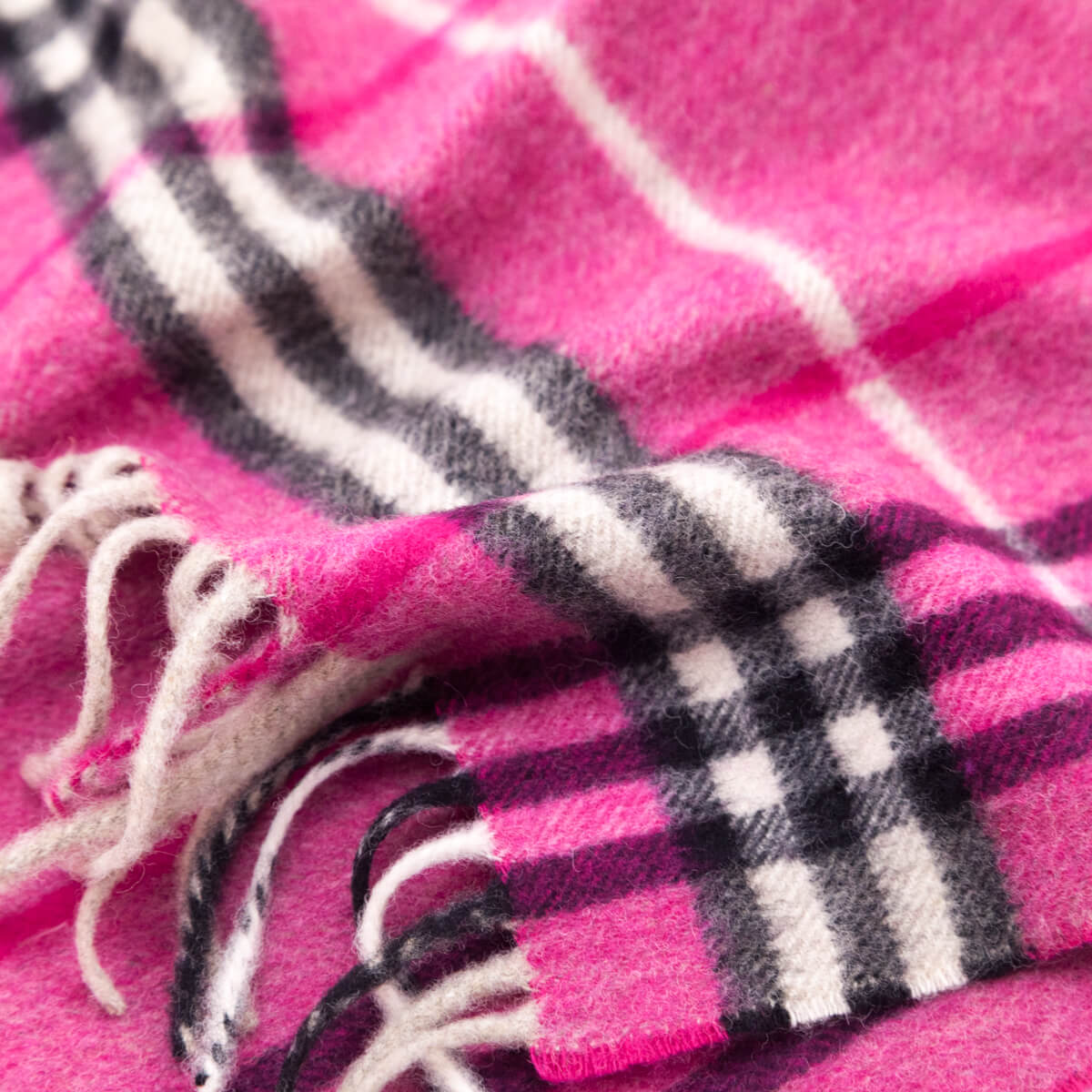 Burberry Pink Cashmere & Wool Check Scarf - Love that Bag etc - Preowned Authentic Designer Handbags & Preloved Fashions