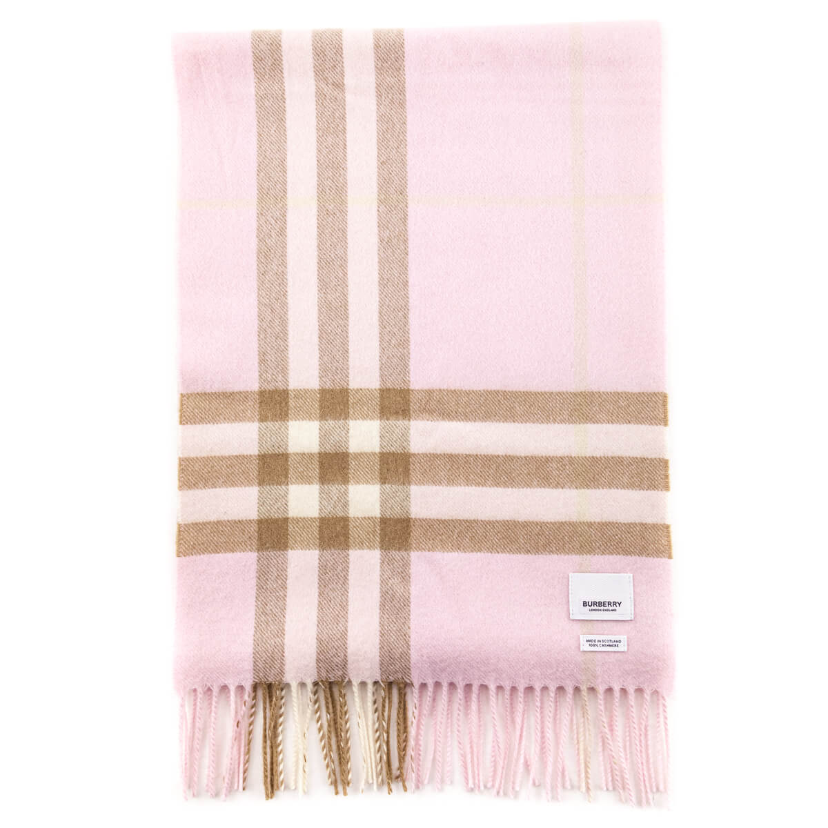 Burberry Pink Giant Check Cashmere Scarf - Love that Bag etc - Preowned Authentic Designer Handbags & Preloved Fashions