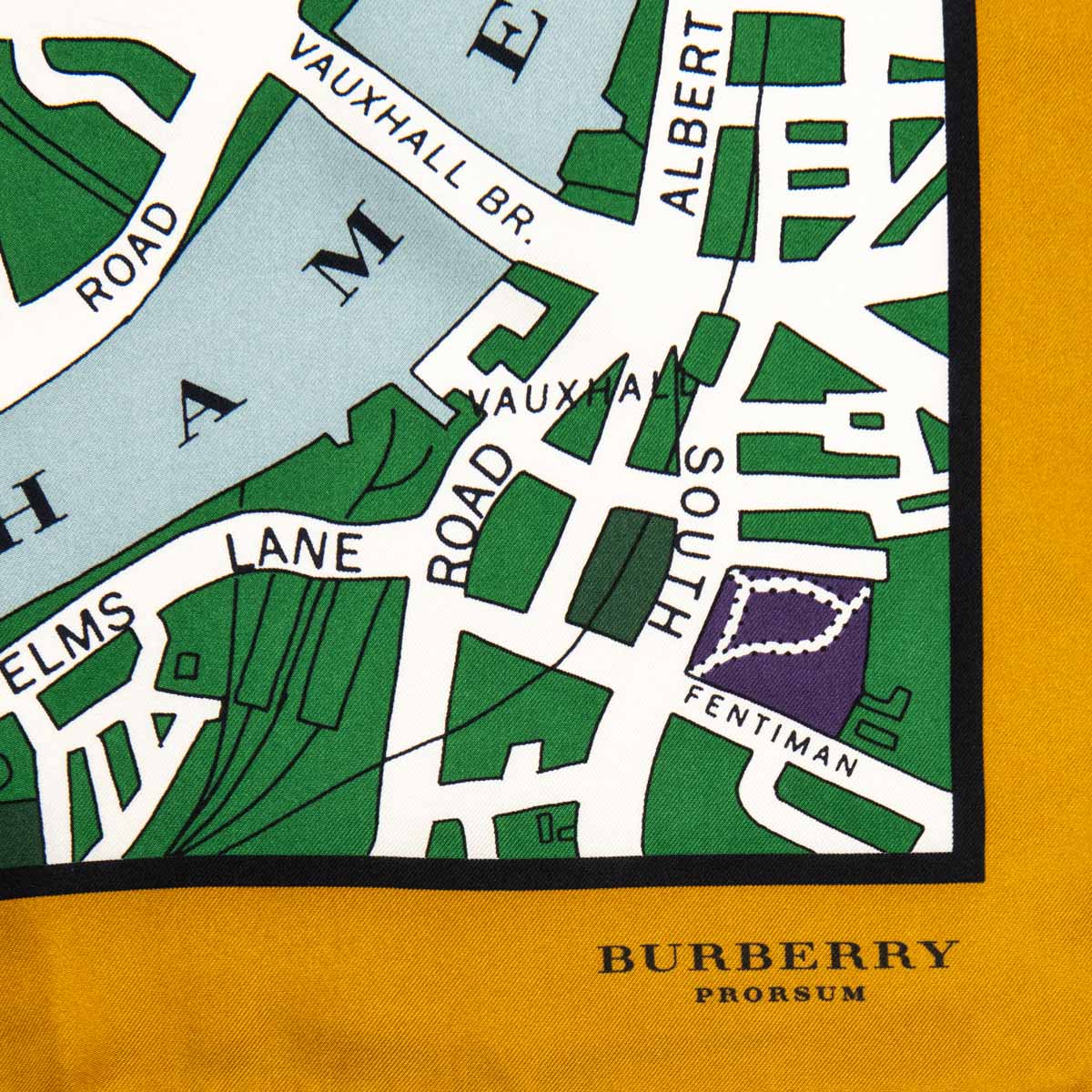 Burberry Green Silk Map of London Scarf - Love that Bag etc - Preowned Authentic Designer Handbags & Preloved Fashions