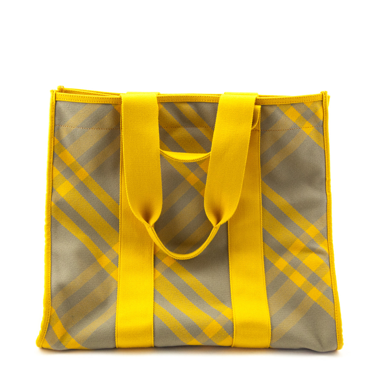Burberry Yellow Printed Canvas Nova Check Tote - Love that Bag etc - Preowned Authentic Designer Handbags & Preloved Fashions